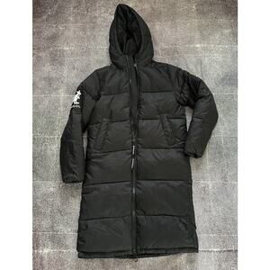 Women's Kangol X H&M Oversized Hooded Insulated Black Puffer Parka Jacket Sz XXS